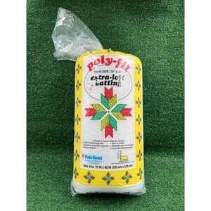 Fairfield Poly-Fil Extra-Loft Quilt Batting Medium 72" x 90" Twin Size Bed New